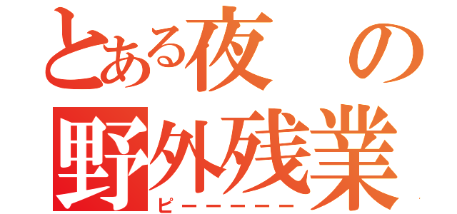 とある夜の野外残業（ピーーーーー）