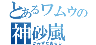 とあるワムウの神砂嵐（かみずなあらし）