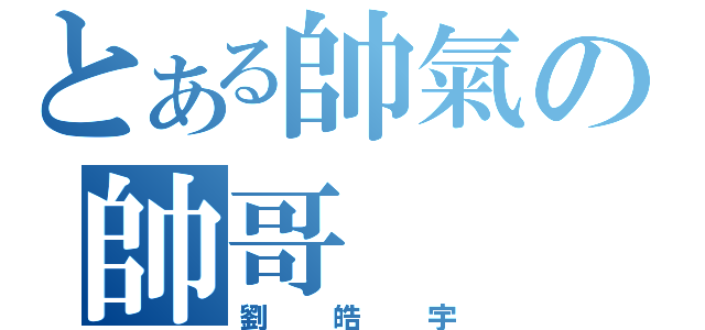 とある帥氣の帥哥（劉皓宇）