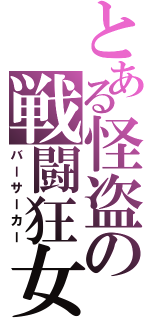 とある怪盗の戦闘狂女（バーサーカー）
