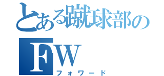 とある蹴球部のＦＷ（フォワード）