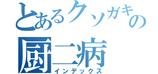 とあるクソガキの厨二病（インデックス）