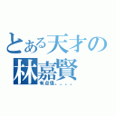 とある天才の林嘉賢（有点怪。。。。）