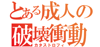 とある成人の破壊衝動（カタストロフィ）