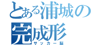 とある浦城の完成形（サッカー脳）