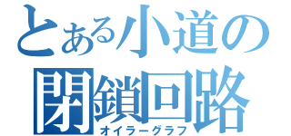 とある小道の閉鎖回路（オイラーグラフ）