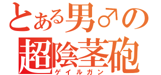 とある男♂の超陰茎砲（ゲイルガン）