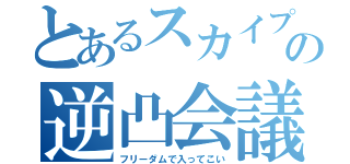 とあるスカイプの逆凸会議（フリーダムで入ってこい）