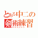 とある中二の剣術練習（バドミントン）