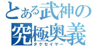 とある武神の究極奥義（タケセイヤー）