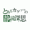 とあるカゲプロの静読深思（セト）