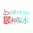 とあるわすおの飽和塩水（Ｎ Ａ Ｃ Ｌ）