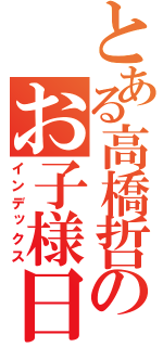 とある高橋哲也のお子様日記（インデックス）