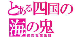 とある四国の海の鬼（長宗我部元親）