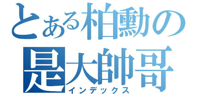 とある柏勳の是大帥哥（インデックス）