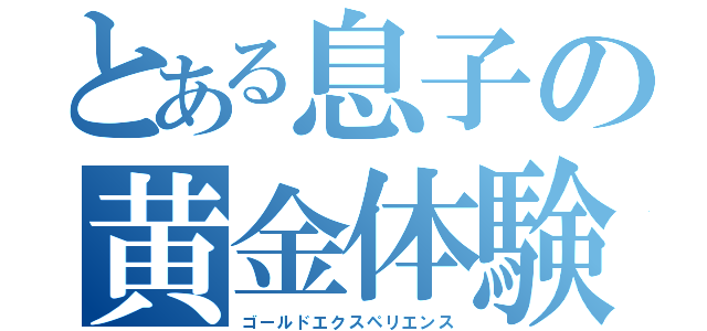 とある息子の黄金体験（ゴールドエクスペリエンス）