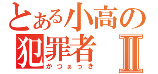 とある小高の犯罪者Ⅱ（かつぁっき）