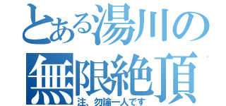 とある湯川の無限絶頂（注、勿論一人です）