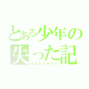 とある少年の失った記憶（ロストメモリー）