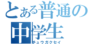 とある普通の中学生（チュウガクセイ）