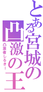 とある宮城の凸激の王（凸激者しるきー）