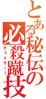 とある秘伝の必殺蹴技（チェイサー！）