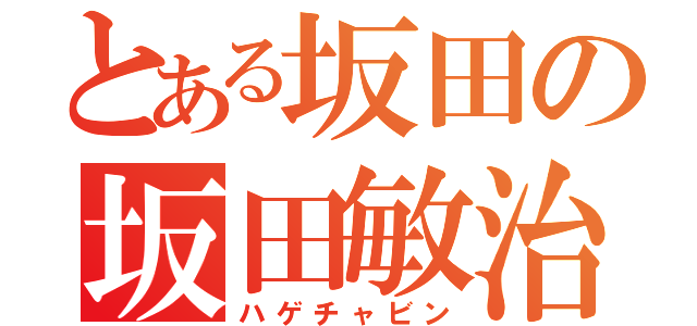 とある坂田の坂田敏治（ハゲチャビン）