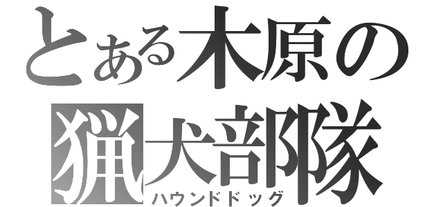 とある木原の猟犬部隊（ハウンドドッグ）