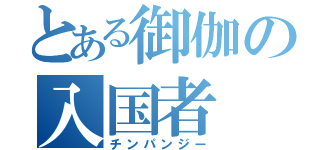 とある御伽の入国者（チンパンジー）