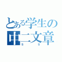 とある学生の中二文章（ＳＳ）