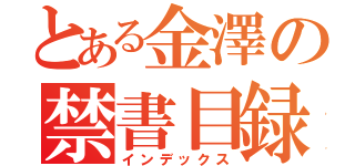 とある金澤の禁書目録（インデックス）