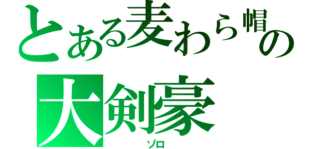 とある麦わら帽子の大剣豪（    ゾロ    ）