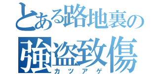 とある路地裏の強盗致傷（カツアゲ）