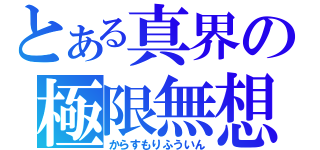 とある真界の極限無想（からすもりふういん）