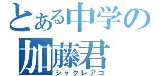 とある中学の加藤君（シャクレアゴ）