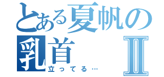 とある夏帆の乳首Ⅱ（立ってる…）