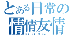 とある日常の情情友情（じょーじょーゆーじょー）