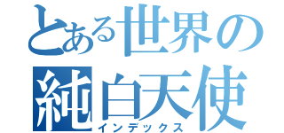 とある世界の純白天使（笑）（インデックス）