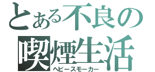 とある不良の喫煙生活（ヘビースモーカー）