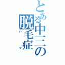 とある中三の脱毛症（ハゲ）