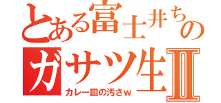 とある富士井ちゃんのガサツ生活Ⅱ（カレー皿の汚さｗ）