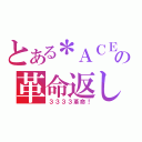 とある＊ＡＣＥの革命返し（３３３３革命！）