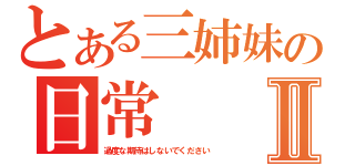 とある三姉妹の日常Ⅱ（過度な期待はしないでください）