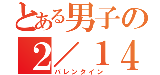 とある男子の２／１４（バレンタイン）