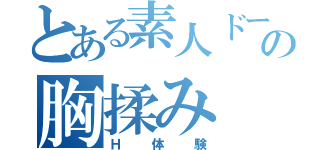 とある素人ドーテイの胸揉み（Ｈ体験）