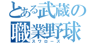 とある武蔵の職業野球（スワローズ）