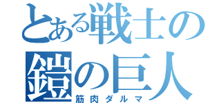 とある戦士の鎧の巨人（筋肉ダルマ）