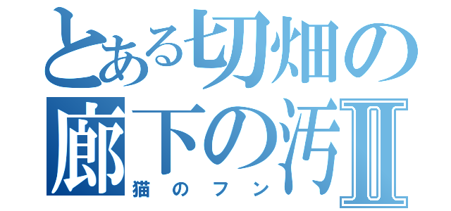 とある切畑の廊下の汚れⅡ（猫のフン）