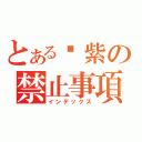 とある貓紫の禁止事項（インデックス）