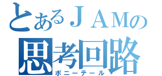 とあるＪＡＭの思考回路（ポニーテール）